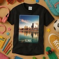 Chicago Reflections: The Heart Of Illinois Kids T-Shirt thumb 3