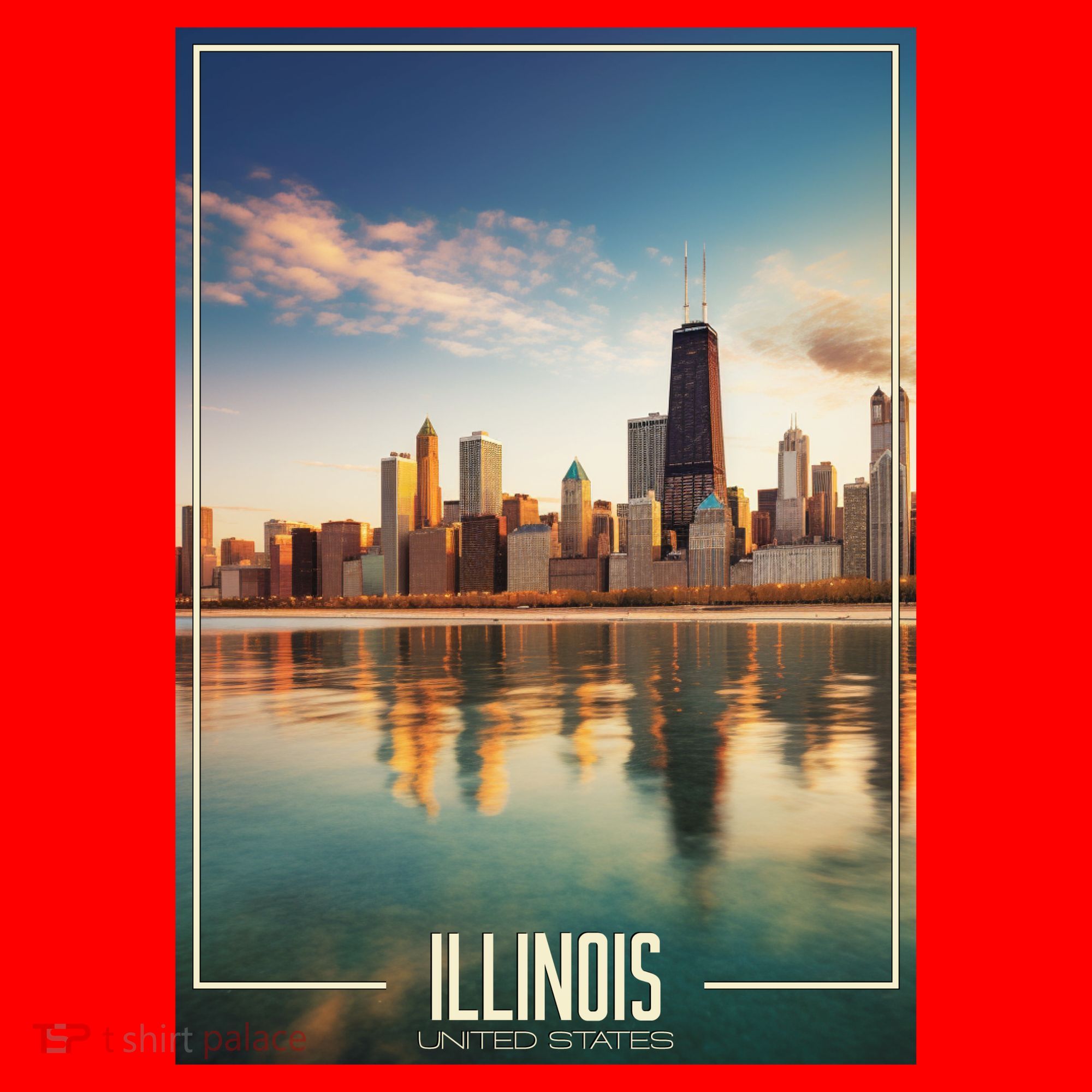 Chicago Reflections: The Heart Of Illinois Santa Hat