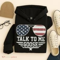 Cool Retro Talk To Me Goose Gift Hoodie thumb 4