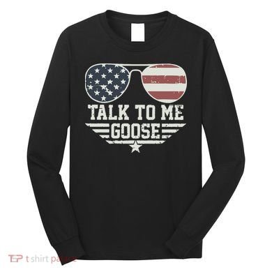 Cool Retro Talk To Me Goose Gift Long Sleeve Shirt