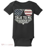 Cool Retro Talk To Me Goose Gift Baby Bodysuit thumb 0