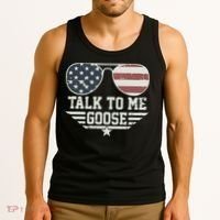 Cool Retro Talk To Me Goose Gift Tank Top thumb 3