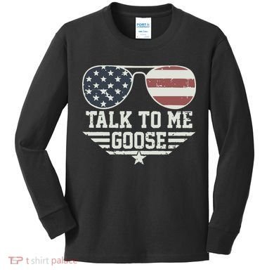 Cool Retro Talk To Me Goose Gift Kids Long Sleeve Shirt