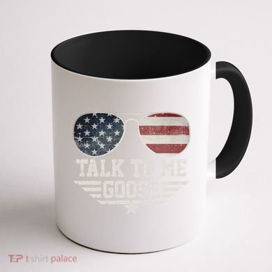 Cool Retro Talk To Me Goose Coffee Mug back