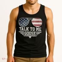 Cool Retro Talk To Me Goose Tank Top thumb 3