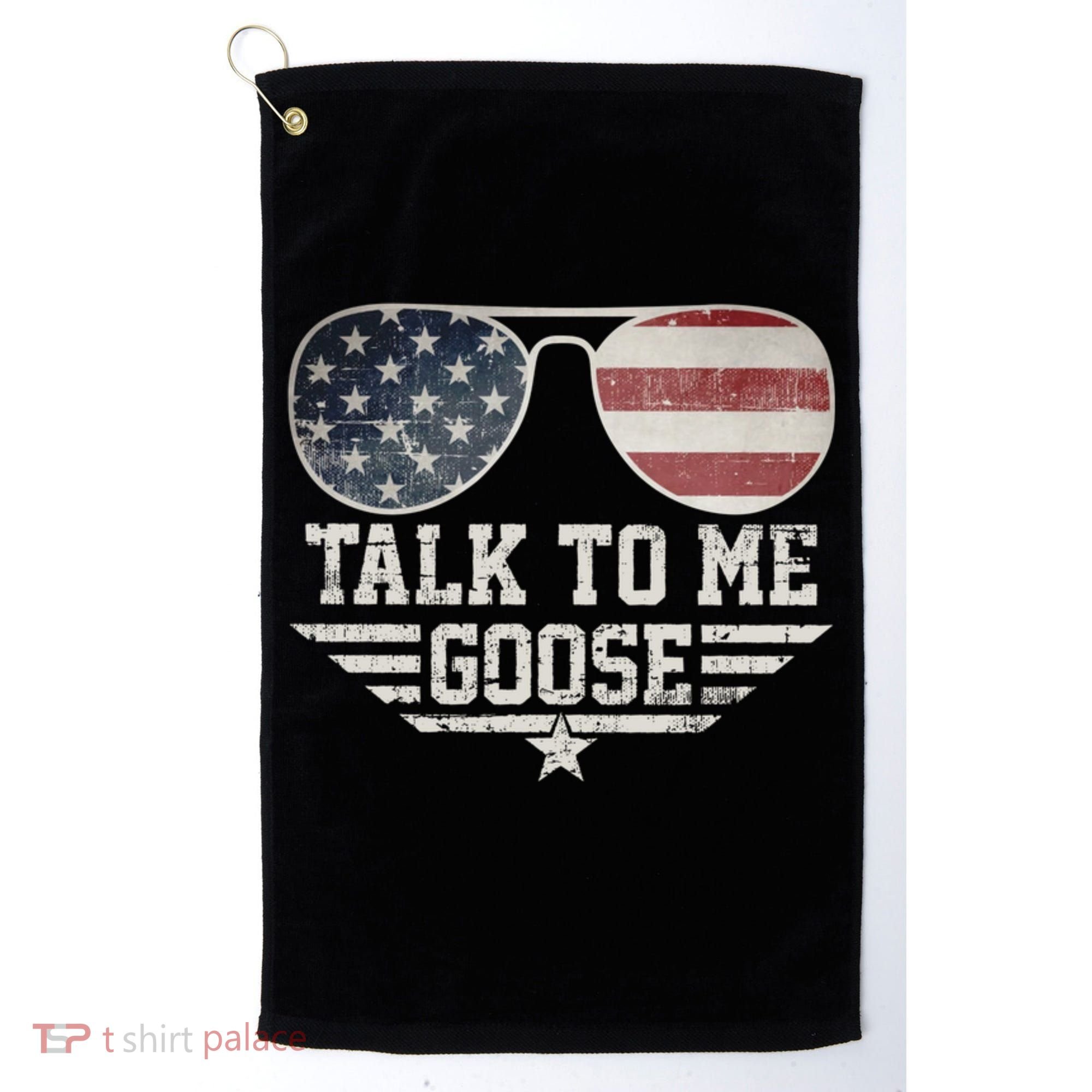 Cool Retro Talk To Me Goose Golf Towel