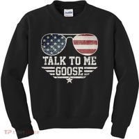 Cool Retro Talk To Me Goose Kids Sweatshirt thumb 0