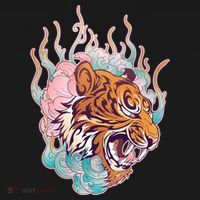 Cool Roaring Tiger Japanese Tattoo Hoodie thumb 7