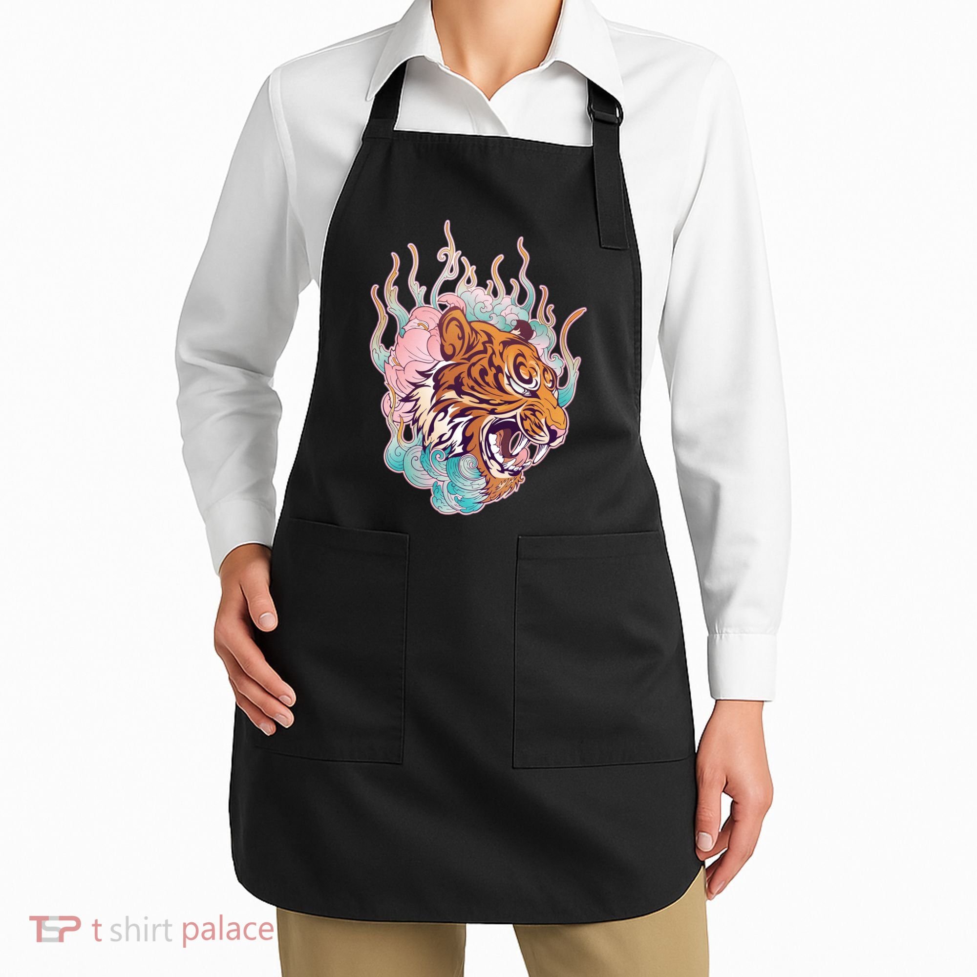 Cool Roaring Tiger Japanese Tattoo Apron