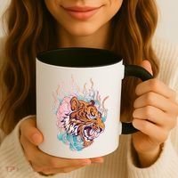 Cool Roaring Tiger Japanese Tattoo Coffee Mug thumb 3