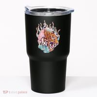 Cool Roaring Tiger Japanese Tattoo Tumbler thumb 0