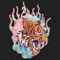 Cool Roaring Tiger Japanese Tattoo Hat thumb 2