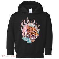 Cool Roaring Tiger Japanese Tattoo Toddler Hoodie thumb 0