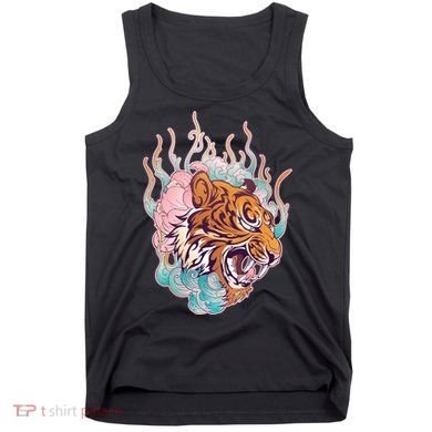 Cool Roaring Tiger Japanese Tattoo Tank Top