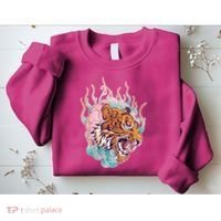 Cool Roaring Tiger Japanese Tattoo Sweatshirt thumb 2