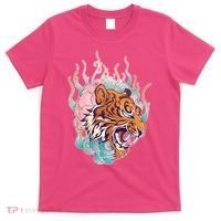 Cool Roaring Tiger Japanese Tattoo T-Shirt thumb 0
