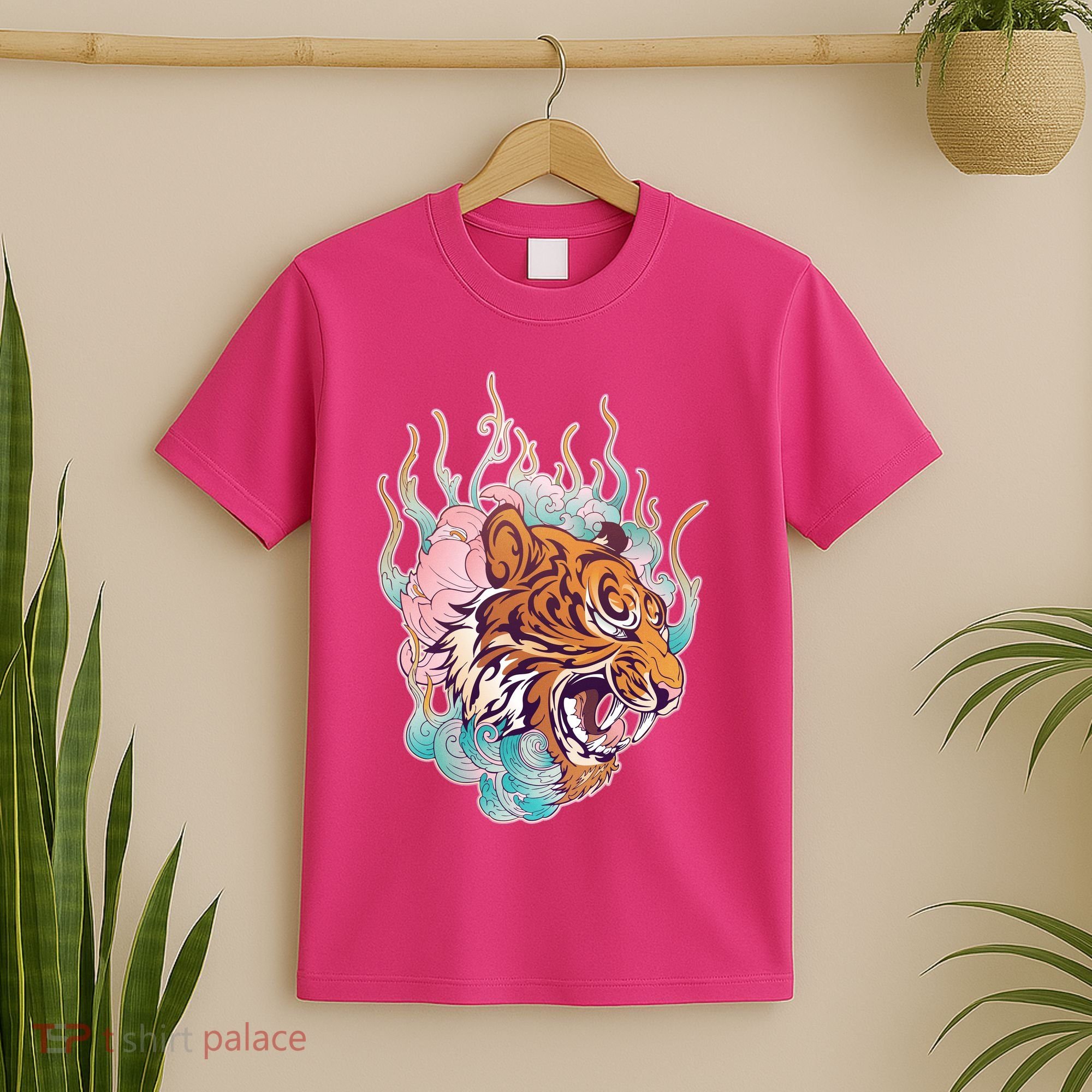 Cool Roaring Tiger Japanese Tattoo T-Shirt