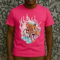 Cool Roaring Tiger Japanese Tattoo T-Shirt thumb 3