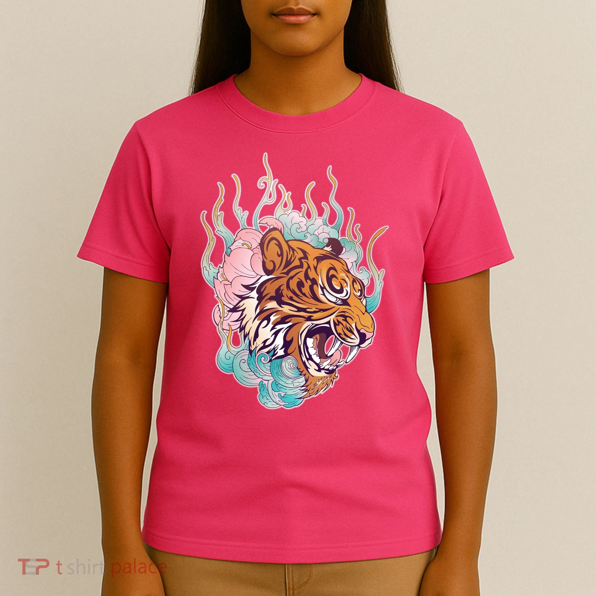 Cool Roaring Tiger Japanese Tattoo T-Shirt