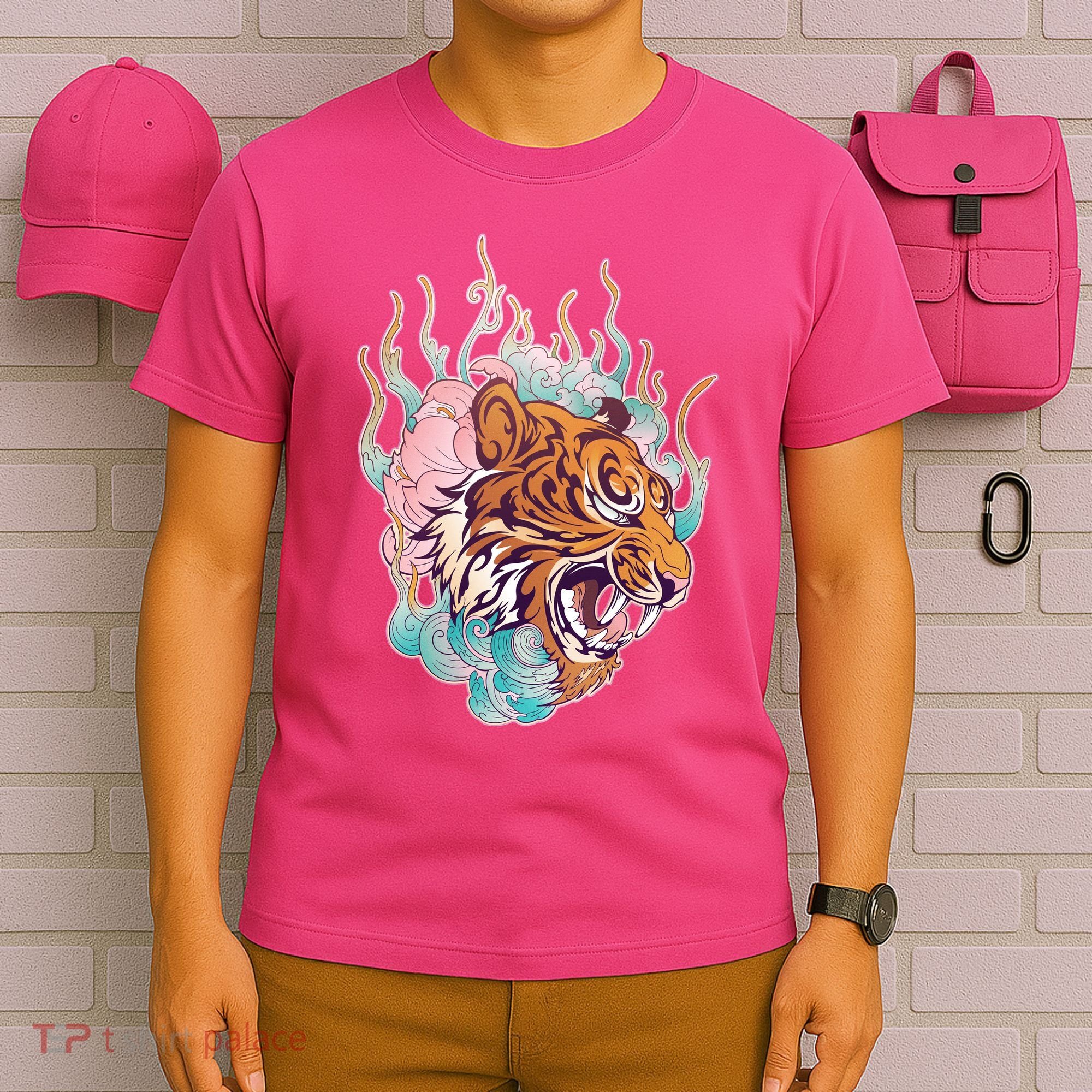 Cool Roaring Tiger Japanese Tattoo T-Shirt