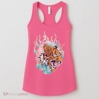 Cool Roaring Tiger Japanese Tattoo Women's Tank Top thumb 0