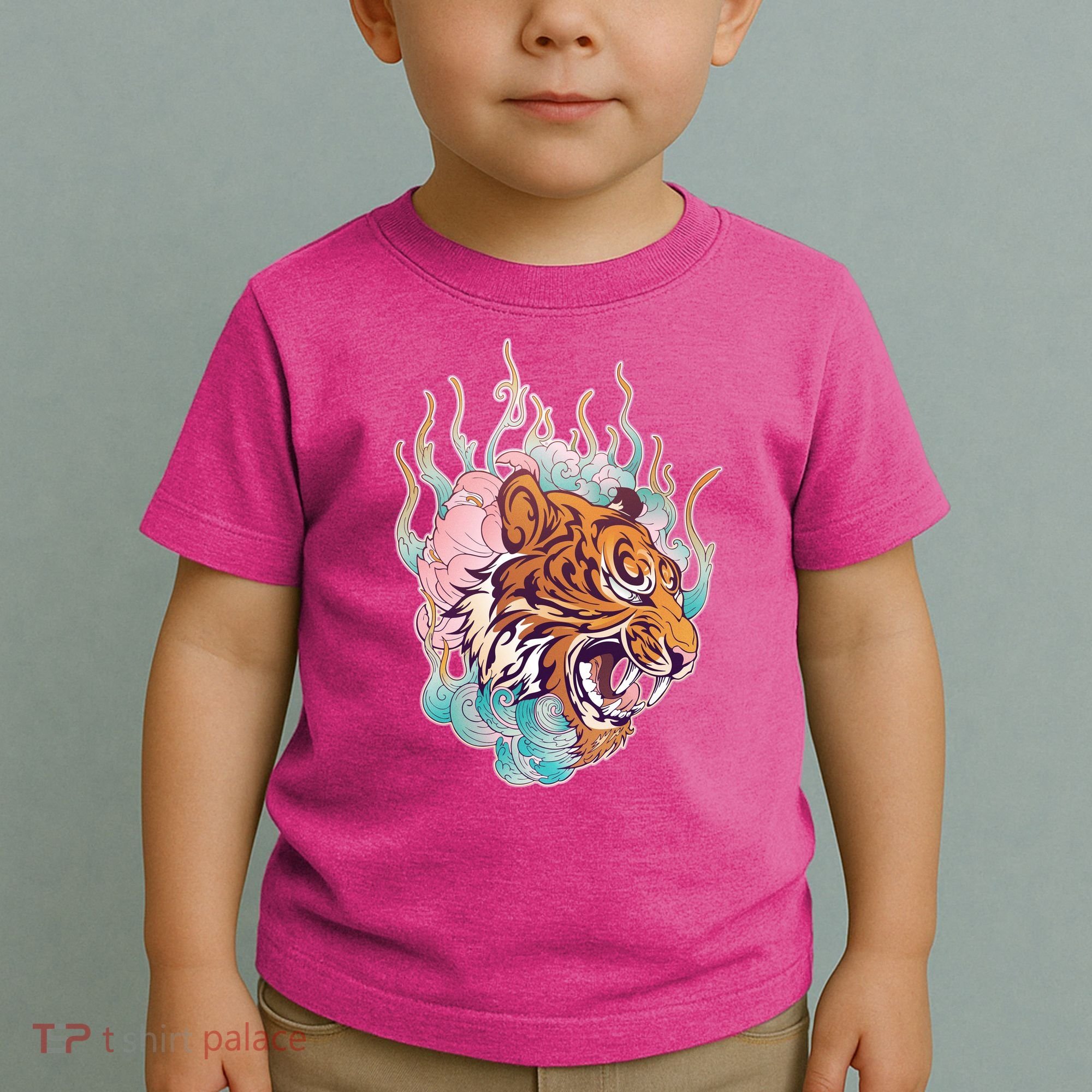 Cool Roaring Tiger Japanese Tattoo Toddler T-Shirt