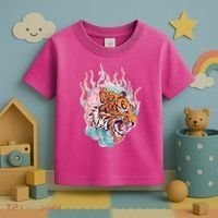 Cool Roaring Tiger Japanese Tattoo Toddler T-Shirt thumb 3