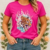 Cool Roaring Tiger Japanese Tattoo Women's T-Shirt thumb 2