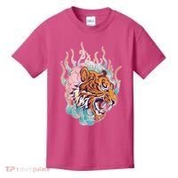Cool Roaring Tiger Japanese Tattoo Kids T-Shirt thumb 0