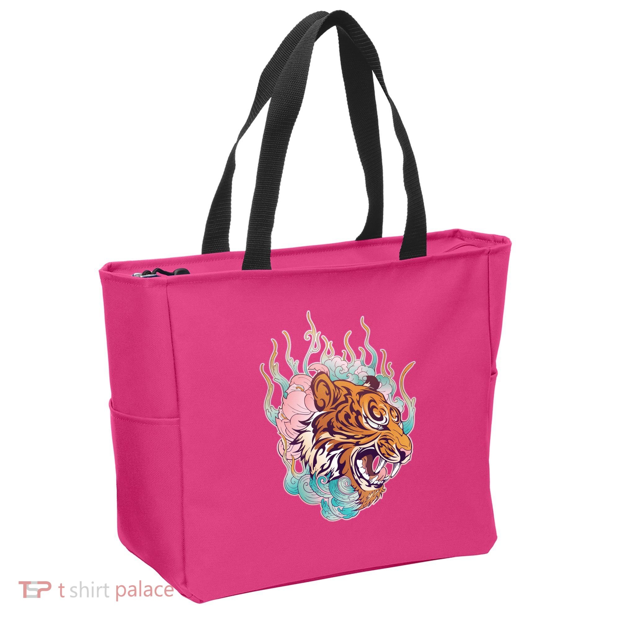 Cool Roaring Tiger Japanese Tattoo Tote Bag