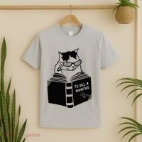 Cat Reading To Kill A Mockingbird Funny T-Shirt thumb 2