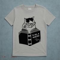 Cat Reading To Kill A Mockingbird Funny T-Shirt thumb 5