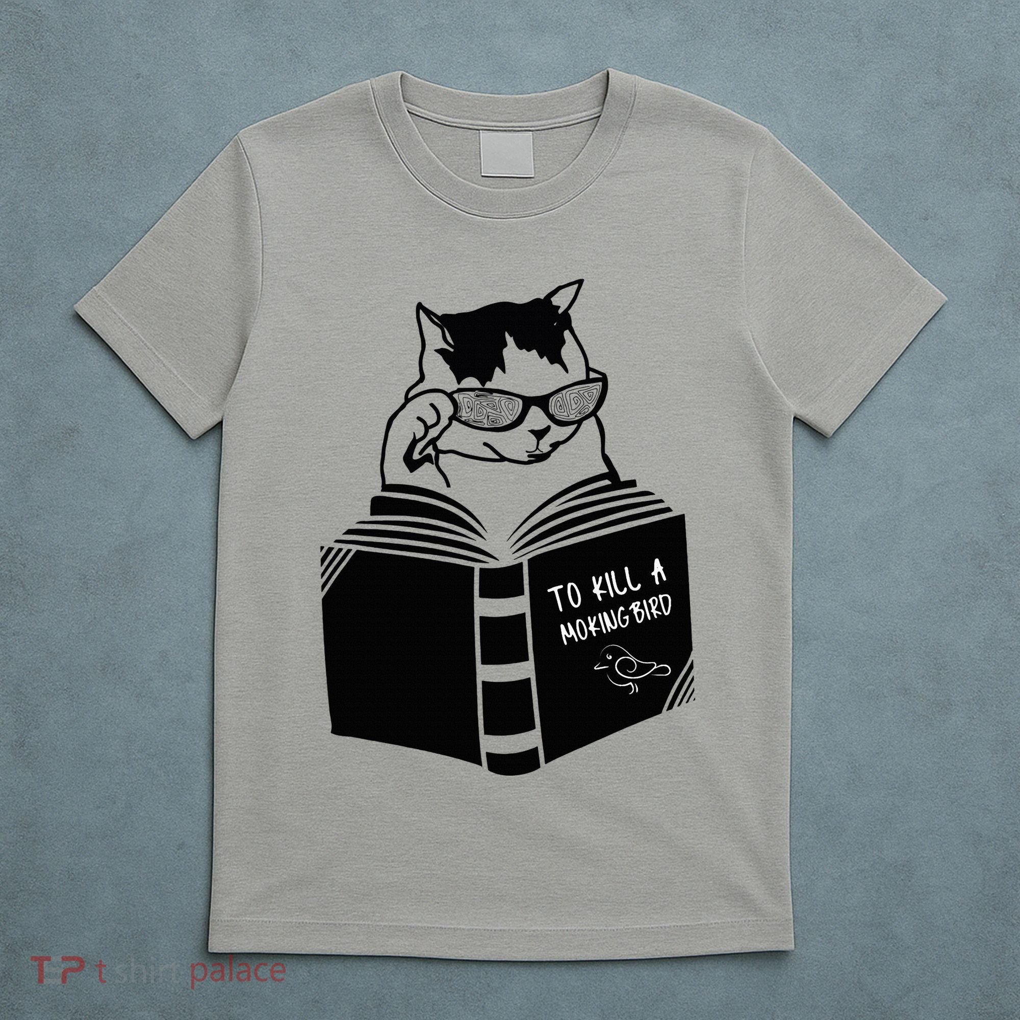Cat Reading To Kill A Mockingbird Funny T-Shirt