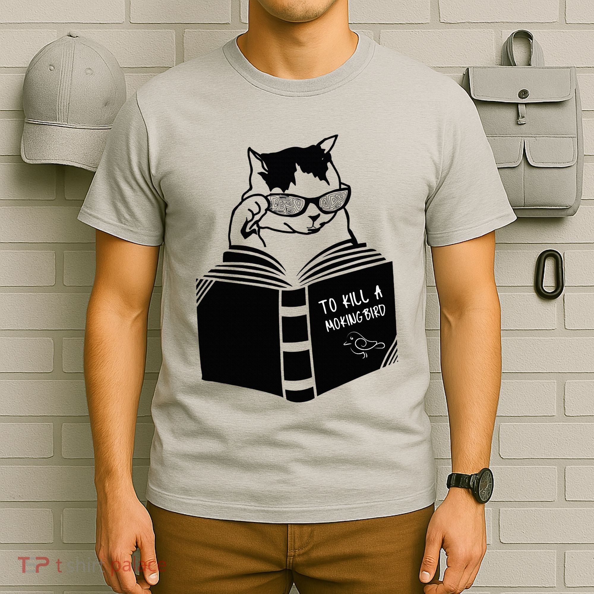 Cat Reading To Kill A Mockingbird Funny T-Shirt