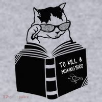 Cat Reading To Kill A Mockingbird Funny Women's Sweatshirt thumb 2