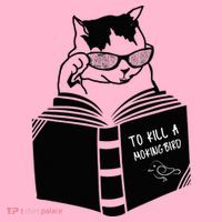 Cat Reading To Kill A Mockingbird Funny Coaster thumb 2