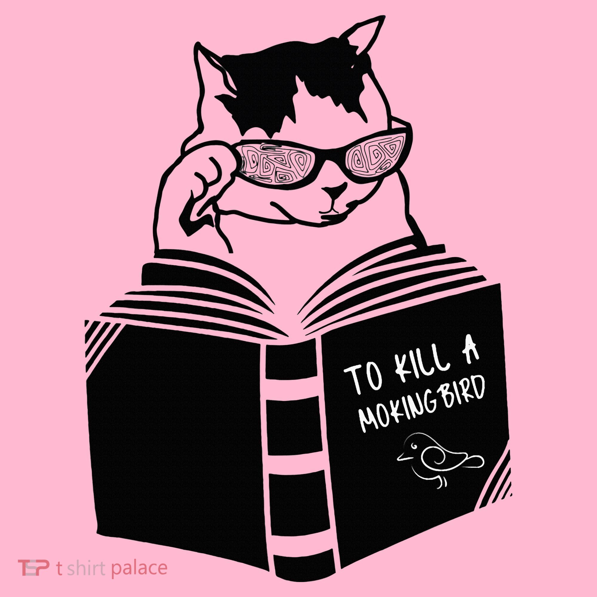 Cat Reading To Kill A Mockingbird Funny Coaster