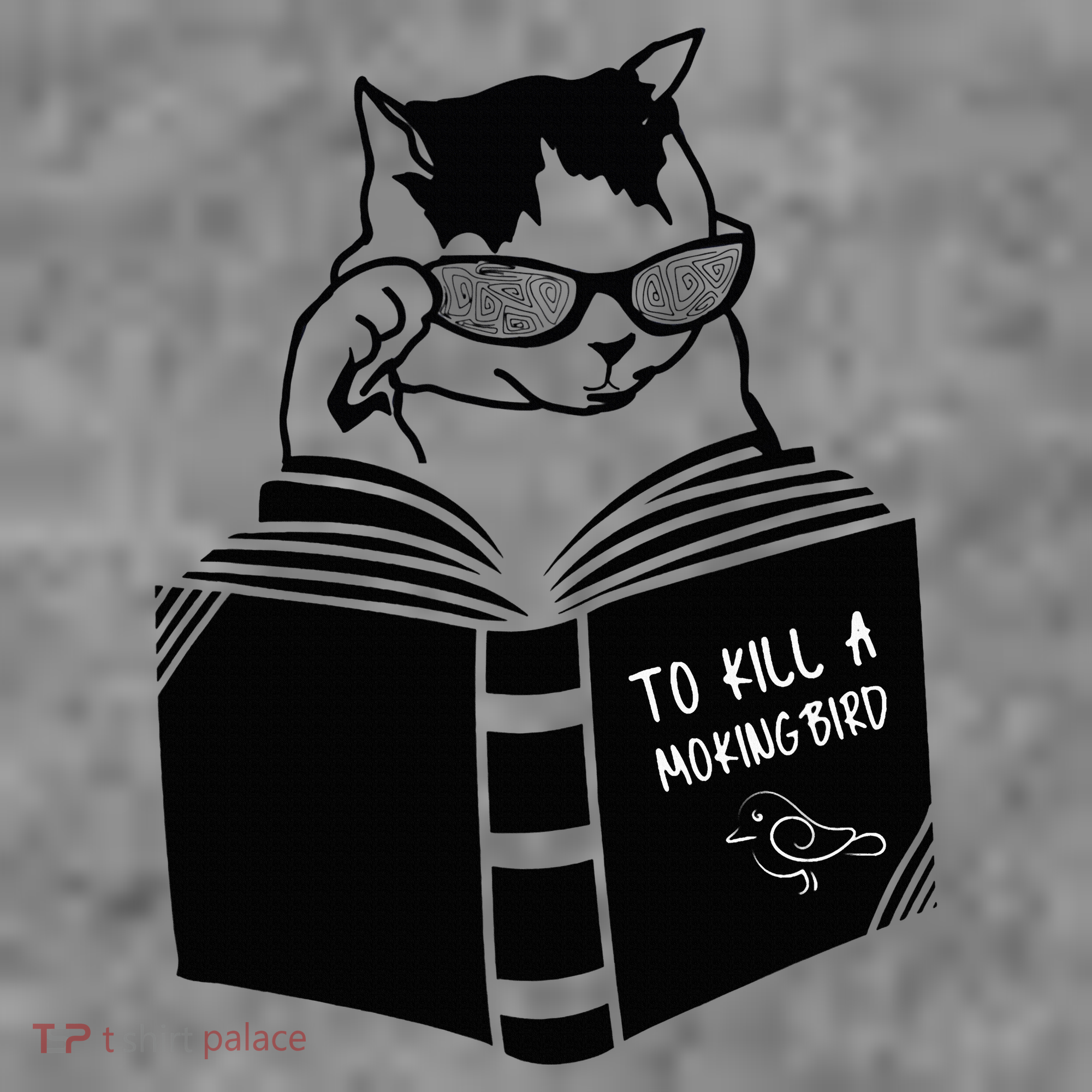 Cat Reading To Kill A Mockingbird Funny Toddler Hoodie