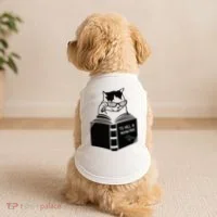 Cat Reading To Kill A Mockingbird Funny Doggie Tank thumb 2