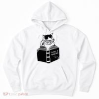 Cat Reading To Kill A Mockingbird Funny Hoodie thumb 0