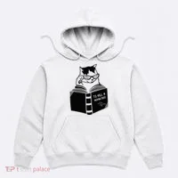 Cat Reading To Kill A Mockingbird Funny Hoodie thumb 0