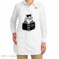 Cat Reading To Kill A Mockingbird Funny Apron thumb 2