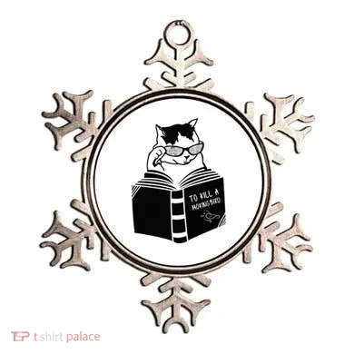 Cat Reading To Kill A Mockingbird Funny Ornament