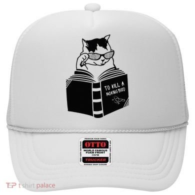 Cat Reading To Kill A Mockingbird Funny Hat