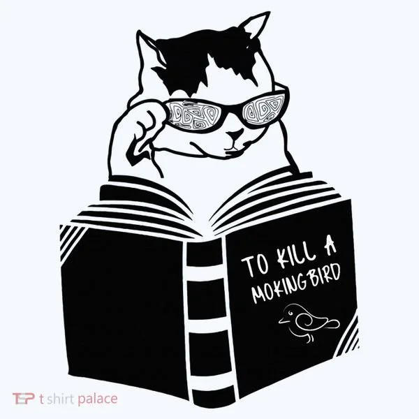 Cat Reading To Kill A Mockingbird Funny Tank Top