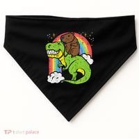Capybara Riding Trex Dino Cute Capy Rodent USA-Made Doggie Bandana thumb 0