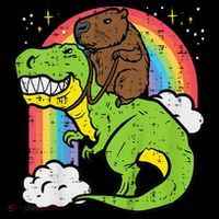 Capybara Riding Trex Dino Cute Capy Rodent Coffee Mug thumb 5