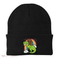 Capybara Riding Trex Dino Cute Capy Rodent Beanie thumb 0