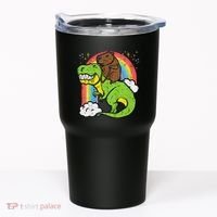 Capybara Riding Trex Dino Cute Capy Rodent Tumbler thumb 0