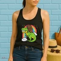 Capybara Riding Trex Dino Cute Capy Rodent Women's Tank Top thumb 2